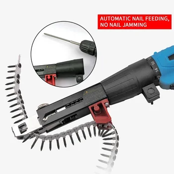 Automaatne Kruvi Kett Naelapüstoliga Adapter Kruvi Relv Reguleeritav Kruvi Pikkus Sobib Electric Drill Puidutööstuse Tööriistad
