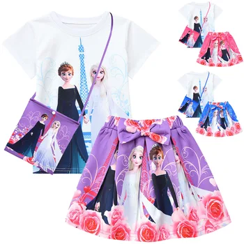 Uus külmutatud 2 Anna Elsa Kleit Printsess Tüdrukute Komplekt Cosplay Elza Sünnipäeva Kostüümid Printsess kids Kleit Riided, Ülikonnad