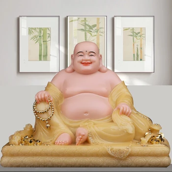 2023 KODU firma Kõrge hinne jade Jumala Rikkuse Maitreya CAI-SHEN Buddha Jumalad kuju Äri karjääri jõukas õnne suured