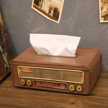 Raua kunsti raadio paber box leibkonna elutoas diivanilaud sahtel loominguline metallist käsitööd, kaunistusi paberit sahtli box