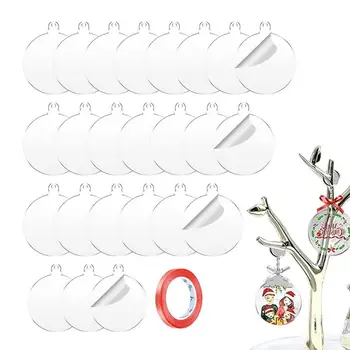 Akrüül Ornament Toorikud Läbipaistev Ring Toorikud Jõulud Kaunistused Multifunktsionaalne DIY Jõulud Ripats Dekoratiivsed Tühi