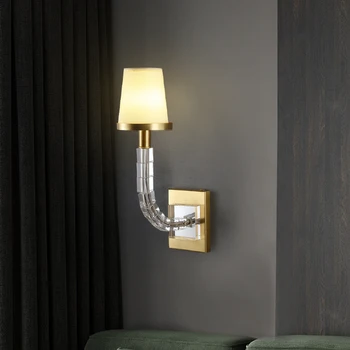 Ameerika stiilis vask Crystal Kuubiku seina lamp kodumasina magamistuba öö lambi minimalistlik vahekäiguga kerge tuba decor seina lamp