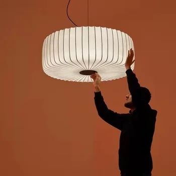 Jaapani Restoran Ripats Lamp elutuba, Magamistuba Vaikne Tuul Lamp Kaasaegne Lihtne Silk Disainer LED E27 Viimistlus lühter