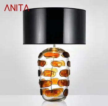 ANITA Põhjamaade Glasuur Tabel Lamp Moodsa Kunsti Iiving Tuba, Magamistuba Uuringu Hotel LED Isikupära, Originaalsus Laua Kerge