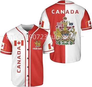 2023 Kanada Pesapalli jersey 3D Print Võre Tasuta Custom Nimi Pesapalli Särk Meeste Street Mõõdus Rõivad Lühikesed Varrukad Spordirõivad