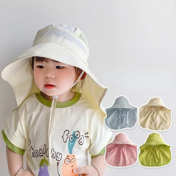 Summer Baby Kalamees Müts Kiire Kuiv päikesesirm Müts Lapsed Poisid Tüdrukud (Solid Color Laste Päikesevarju ühise Põllumajanduspoliitika Suur Nokk Mütsid