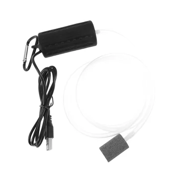 Vaikne USB-Väike õhumull Disk Kivi Aerator Akvaariumi Kala Tank Tiigi Pump Hüdropooniline Voolik Must
