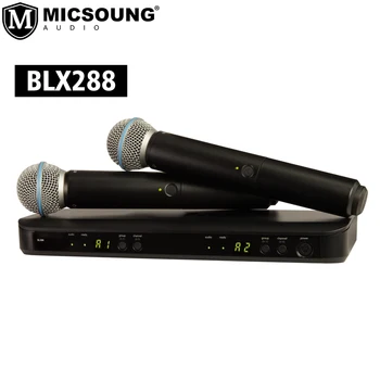 BLX288/BETA58A Karaoke Staadiumis täitmiseks Traadita Mikrofon BLX8 Professionaalne UHF Dual Kanalite Pihuarvutite Dünaamiline Microfone