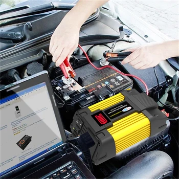Car Power Inverter LED Ekraan Aku Pinge Trafo Auto Adapter Modified Sine Wave Mitu Kaitse Auto RV