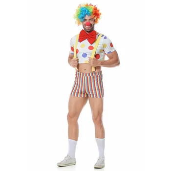 Meeste Halloween Naljakas Joker Kostüümid Täiskasvanud Tsirkuse Kloun Cosplay Karneval Purim Paraad Maskeeritud Palli Etapp Näita Rolli Mängida Pool Kleit