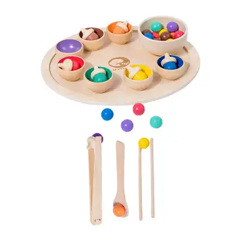 Montessori Kausid Mänguasi-Pallid Sobitamine Värvi Sorteerimine ja Lugedes Baby Kids