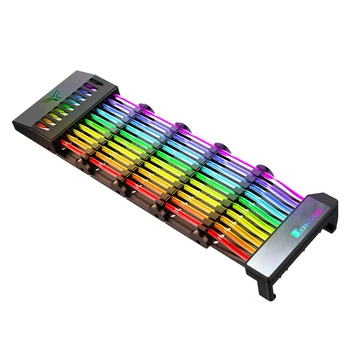 JONSBO PSU pikendusjuhe RGB Karbiku Kaas Rainbow Bridge for 24Pin ATX Kaabel MOD Sümfoonia Liin, 5V Vikerkaar RGB M/B SYNC