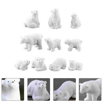 10 Tk Jääkaru Mudel Simuleeritud Mariposas Decorativas Para Viilutatud Statuette Vaik Loomade Mudelid Dekoratiivne Väike Laps Mini