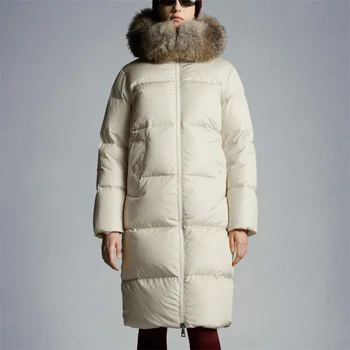 Naiste sulejope 2023 Talve Uus outerwears korea Fashion Rebane Karusnaha Krae puffer jope Paksenenud isolatsioon Pikk, alla mantlid