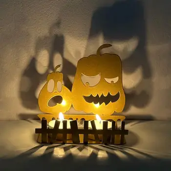 Küünal Seista Halloween Raud Kõrvitsa-Laterna Küünal Omanik Mitmekülgne Metallist Käsitöö Tealight Decor Kodus Väljas
