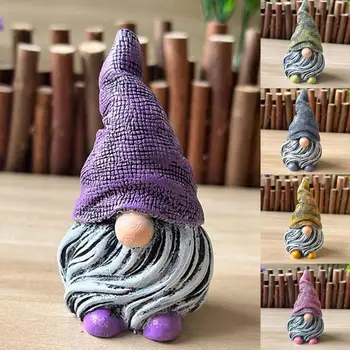 Gnomes Figuriin Ohutu Eco-Sõbralik Loov Uudsus Peen Töö Dekoratiivsed Sünteetiline Vaik Valge Habe Kääbus Figuriin Aed