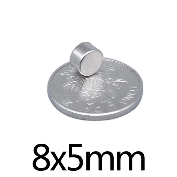 50/100/200pcs 8x5 mm NdFeB Mini Väikeste ringjate Magnetid 8mmx5mm Külmkapp N35 Neodüüm Magnet Dia 8x5mm Püsimagnetid 8*5