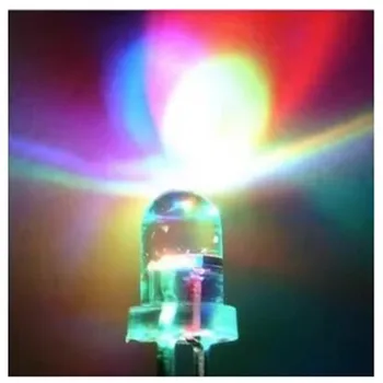 50TK Värvikas aeglane flash 3 mm LED valgusdioodid (ledid), punane, roheline, sinine kolme värvi automaatne kontsentreeritud jalga pikk