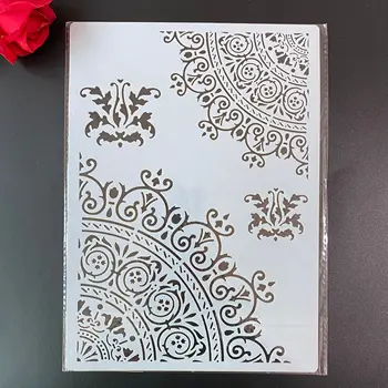 DIY Šabloonid Seina Maali Külalisteraamatusse Värvimine Reljeef Album Dekoratiivne Paber Card Template -, seina-A4 29 * 21cm Mandala plastikust