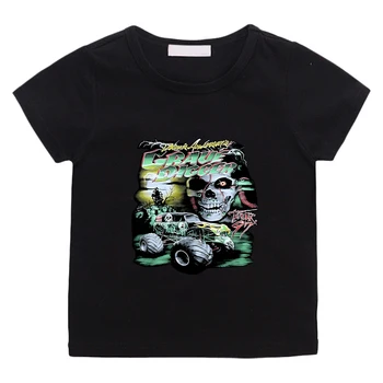 Haua Kaevaja Auto Kids T-särk, 100% Puuvilla, Kvaliteetne Pehme Tee-särk Vabaaja Poisid ja Tüdrukud Mugav Tshirt Lühikesed Varrukad Tees