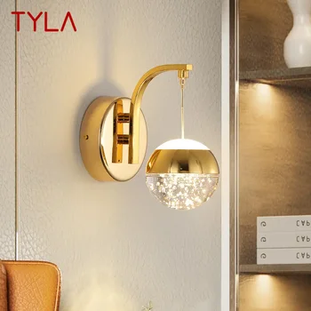 TYLA Gold Crystal Wall Lamp Põhjamaade Lihtne Mull Sconce LED Kinnitusrakiseid Kodu Magamistuba Dekoratiivsed