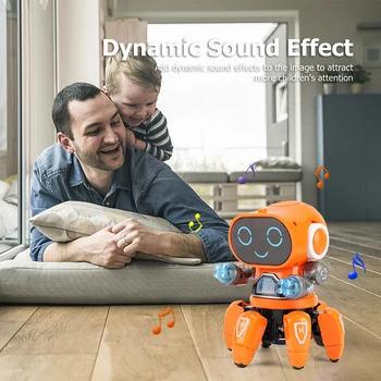 Elektrooniline Tantsu Robot Plastikust Mänguasi Muusikaga Kerge Interaktiivne Robot Mänguasi Sile Walking Robot Mänguasjad Lastele Sünnipäeva Kingitus