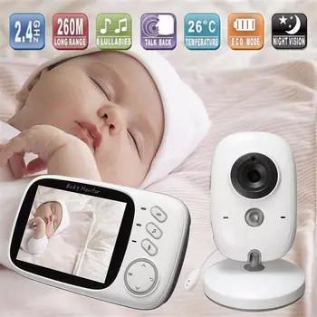 Traadita Video beebimonitor 2.4 G 3.2-Tolline LCD Ekraan 2 Way Audio Rääkida Öise Nägemise Järelevalve Turvalisuse Kaamera Lapsehoidja