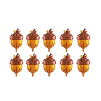 10tk Acorn Foolium Õhupallid Kuulu Acorn Õhupallid Baby Shower Sünnipäev Sügisel Thanksgiving Pool Kaunistused