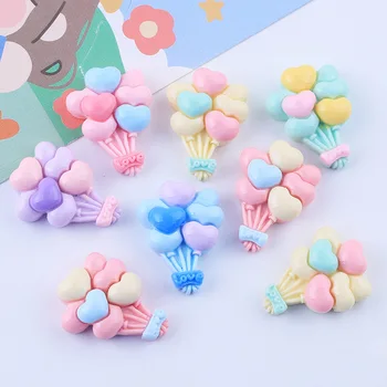 Mini Cute Cartoon Värvilised Õhupallid Vaik Kivi Ümber Külalisteraamatusse Diy Ehted Klambri Külge Tarvikud Pool Kaunistavad Käsitöö Home Decor