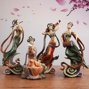 Hiina Zen Vaik Dunhuang Feitian Jumalanna Ja Skulptuur Kunst Raamaturiiul Klubi Kaunistused Cafts Kodu Elutoamööbel Desktop Kuju Teenetemärgi