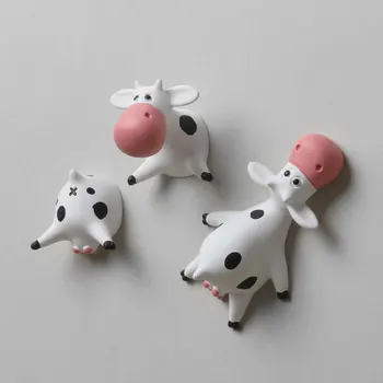Loominguline Cartoon Lehm külmkapimagneteid Lamades Nende Kõht Külmik Kleebised 3D-Kolmemõõtmeline Vaik magnet Art