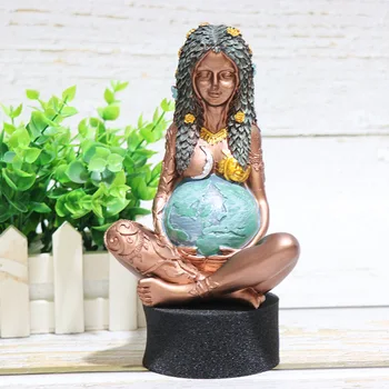 Uus Ema Maa kolmemõõtmelise Kuju Vaik Teenetemärgi Millyear Gaia Figuriin Ning Jumalanna Ning Kunsti maaema Aed Decor