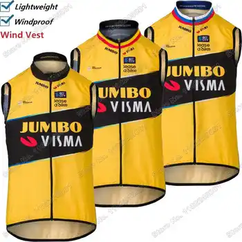 Meeskond Jumbo Visma 2023 Tuul Vest Meeste Jalgrattasõidu Vest Hingav grupisõidu Jalgrattasõit Jersey ilma Varrukateta ja Windbreaker MTB Maillot Chaleco