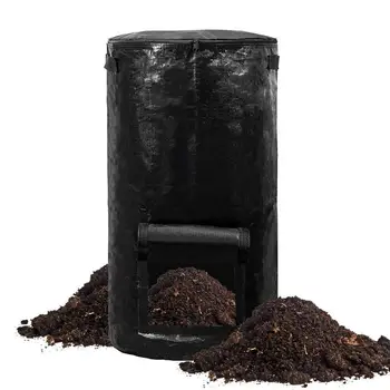 Kokkupandav Aed Õue Komposti Kott Koos Kaanega Orgaaniliste Käärima Prügikotid Kompostri 34 Gallon Orgaaniliste Käärima Jäätmete Koguja