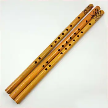 Vertikaalne Flööt Käsitöö Kaasaskantav Lastele ja Algajatele 44cm Pikk Vintage Bambusest Flööt Woodwind Vahendite Muusikainstrument