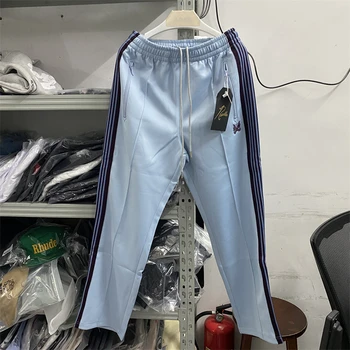 Taevas Sinine Nõelad Sweatpants Mehed Naised Kitsas Sportlik Triibud AWGE Jälgida Püksid Püksid