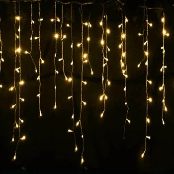LED Kardin Icicle String Valgus Teenetemärkide Holiday Home Valgustus Eave Street Talvel Decor Jõulud Vanik Väljas Tuled