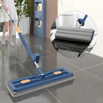Uus Stiil Suur Korter Mop kompaktsed Slaid Microfiber Põranda Mop Märja ja Kuiva Mopiga Puhastamine Põrandate Kodu Puhastamise Tööriistad