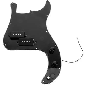 Bass Koormatud Pickguard 3 Kiht Prewired Pickguard Asendamine Must Pickguard ja Bass Kitarri Muusikainstrument