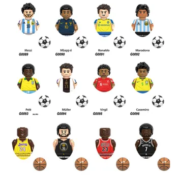 Jalgpalli Täht Uus Seeria KES Tähemärki Mini Tegevus Joonis Korvpalli Star ehitusplokid Lastele, Mänguasjad, Kingitused Poistele