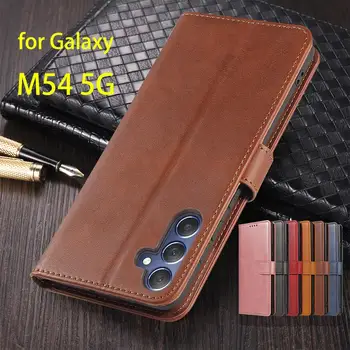 Samsung M54 Juhul Rahakoti luuk Naha puhul Samsung Galaxy M54 Pu Nahast Telefoni Kotid, kaitsev Kabuur Fundas Coque