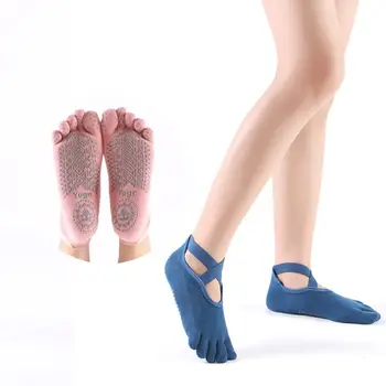 Puuvill+PVC Jooga Sokid Kõrge Kvaliteediga Anti-hõõrdumist Mitte-Tõsta Viie Varba Sokid Pehme Ainus Tants Sokid Sise-Sport