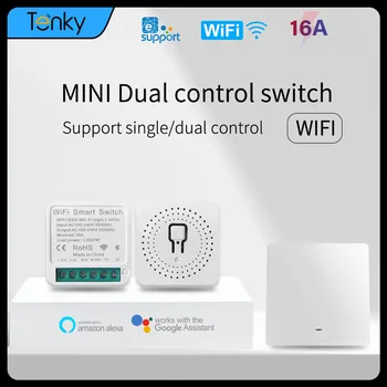 EWeLink Wifi 16A MINI Smart Switch 2-way Kontroll-Taimer Raadiovõrgu Lüliti Targa Kodu Automaatika Kooskõlas Alexa Google Kodu