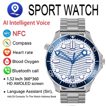 GEJIAN Uus Meeste Smart Kellad Bluetooth Kõne NFC Veekindel Smartwatch 360 * 360HD Suur Ekraan 400mAh Smart Watch Meeste 2023