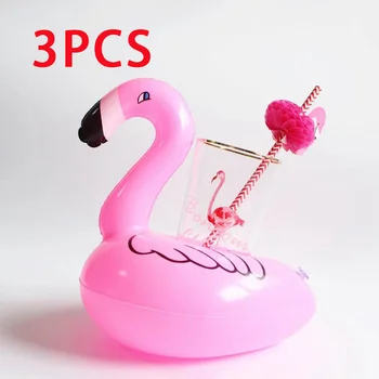 Mini Täispuhutav Bassein Mänguasjad Flamingo Inflatables Ükssarvik Donut Ujuvad Mänguasi Juua Float Topsihoidja Ujumine Ringi Beach Laps Täiskasvanu