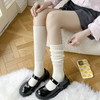 Suundumused Naiste Sukad Kevad-Suvine Puuvillane Põlve Kõrge Sokid Fashion korea Preppy Stiili Tavaline Casual Naiste Sokid Pikk Triibuline