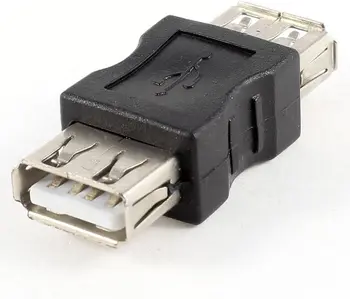 USB 2.0 A-Tüüpi Naine, et Naine F/F-Pistik Adapter Must
