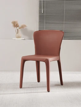 Kerge luksus söökla juhataja nahast kunsti stereotüüpne sponge kaasaegne minimalistlik disain kodu seljatugi disainer Põhjamaade tool