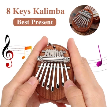 8 Võtmed Sõrme Klaver Mini Kalimba Parim Kingitus Lastele Sõbranna Algaja, Professionaalne Kõrge Kvaliteediga Puit Muusikainstrument