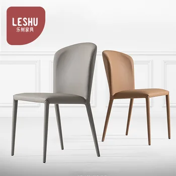 Itaalia minimalistlik söögilaud ja tool koju lihtne, kaasaegne valgus luksus söökla juhataja meik esimehe toolile tagasi tooli